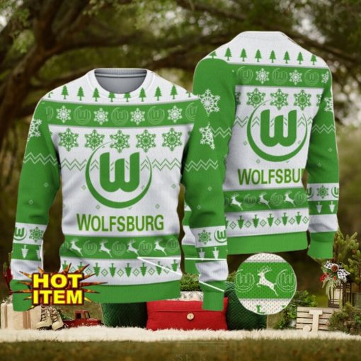 VfL Wolfsburg Bundesliga Fans Football 3D Ugly Christmas Sweater Christmas Gift