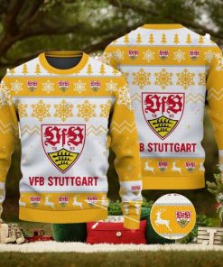 Vfb Stuttgart Big Logo Ugly Christmas Tree Yellow Sweater AOP Gift For Christmas