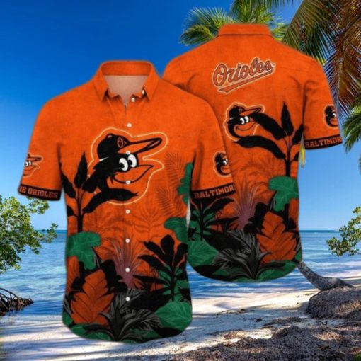 Vibrant Orioles Jungle Flora And Team Mascot Hawaiian Shirt