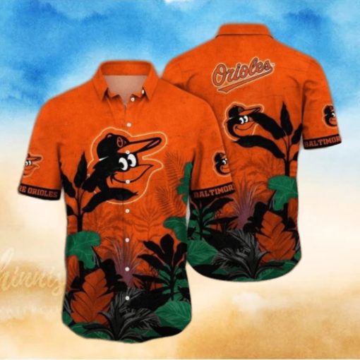 Vibrant Orioles Jungle Flora And Team Mascot Hawaiian Shirt