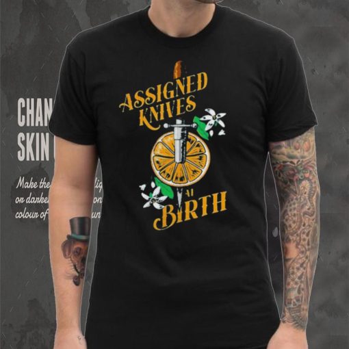 Vico Ortiz Assigned Knives At Birth T Shirt