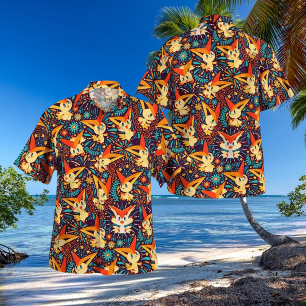 Victiny Pokemon Comfortable Hawaiian Shirt Gift For Men And Women Victiny Pokemon Comfortable Hawaiian Shirt Gift For Men And Women