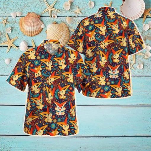 Victiny Pokemon Tropical Hawaiian Shirt