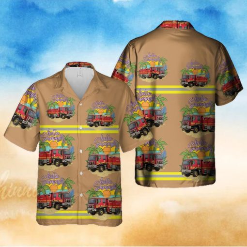 Victoria Fire Service Truck Amazing Design Unisex Hawaiian Shirt