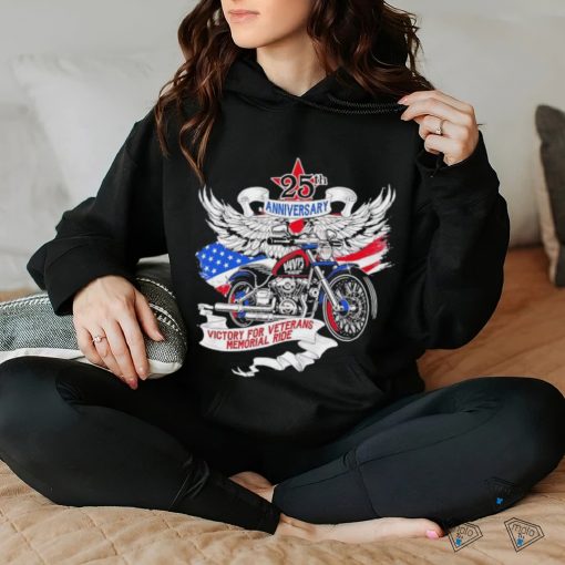 Victory for veteransmemorial ride 25th anniversary motorcycle shirt