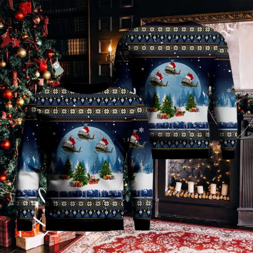 Vietnam Bell UH 1H Huey Ugly Christmas Sweater