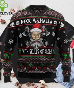 Viking Deck Valhalla With Skulls Of Glory Ugly Christmas Sweater Sweatshirt