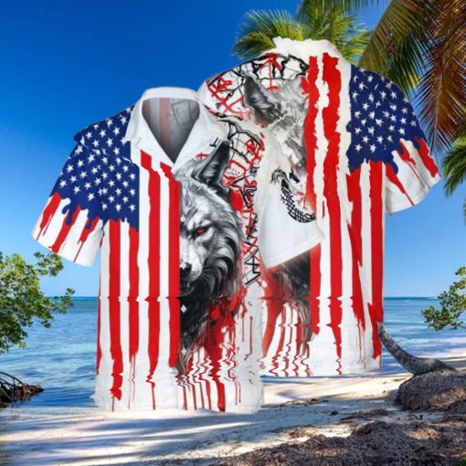 Viking Fenrir’s Fury Patriotic Valor Summer Hawaiian Shirt