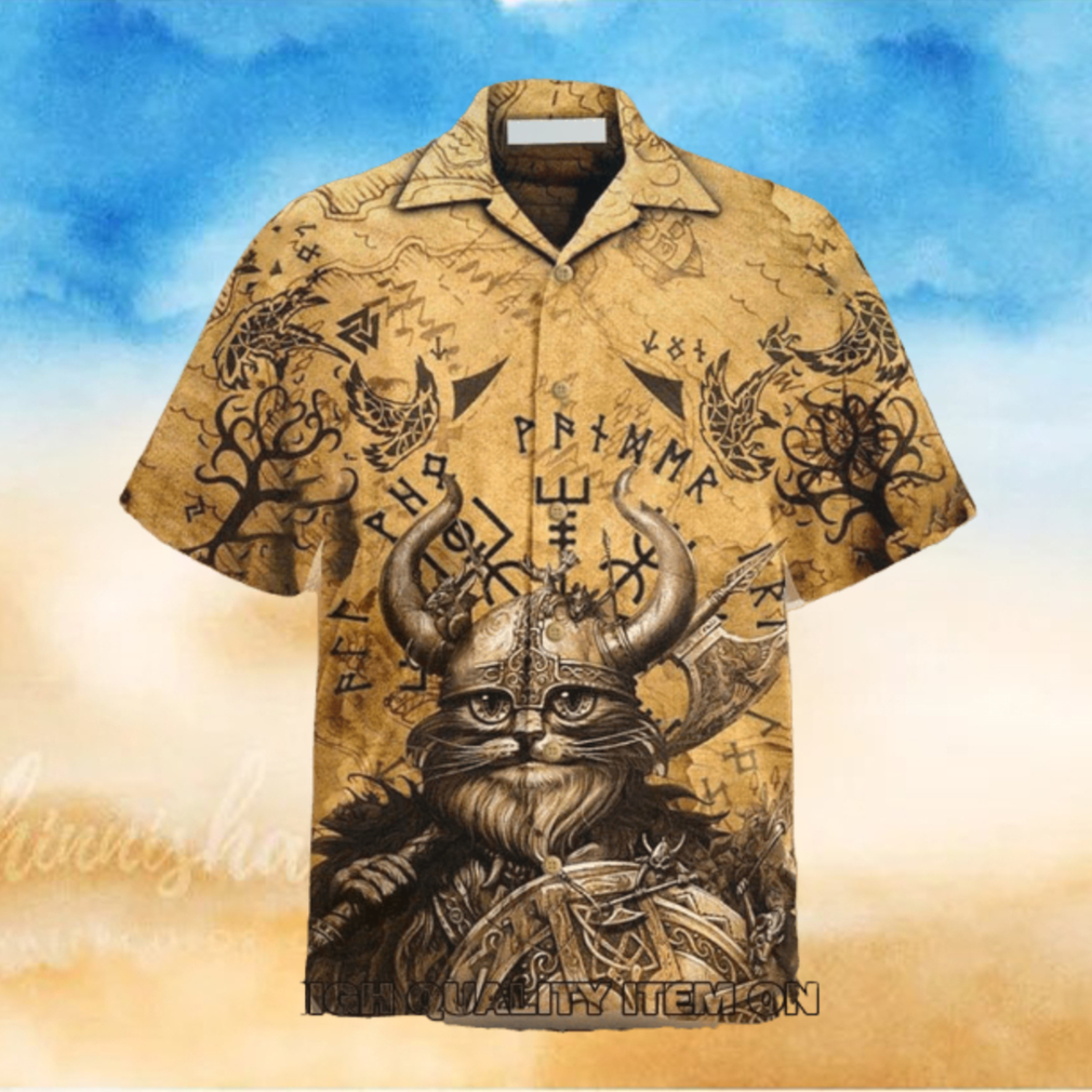 Viking Good Meows Warrior Hawaiian Shirt Viking Good Meows Warrior Hawaiian Shirt