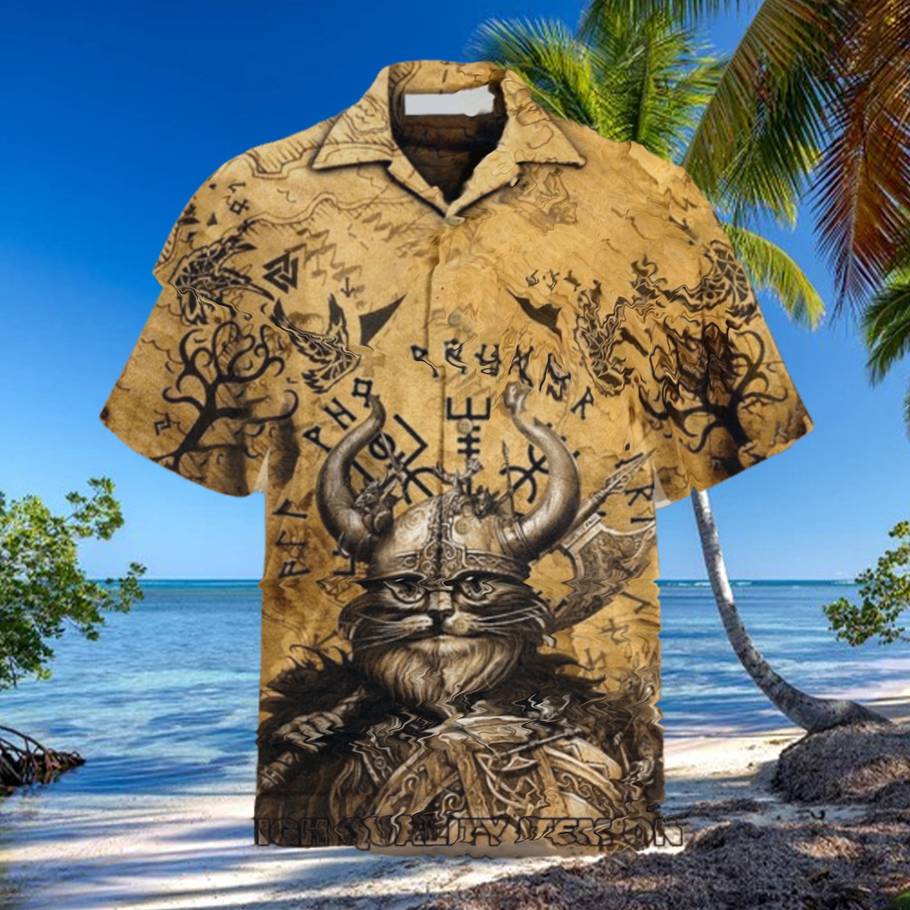 Viking Good Meows Warrior Hawaiian Shirt Viking Good Meows Warrior Hawaiian Shirt