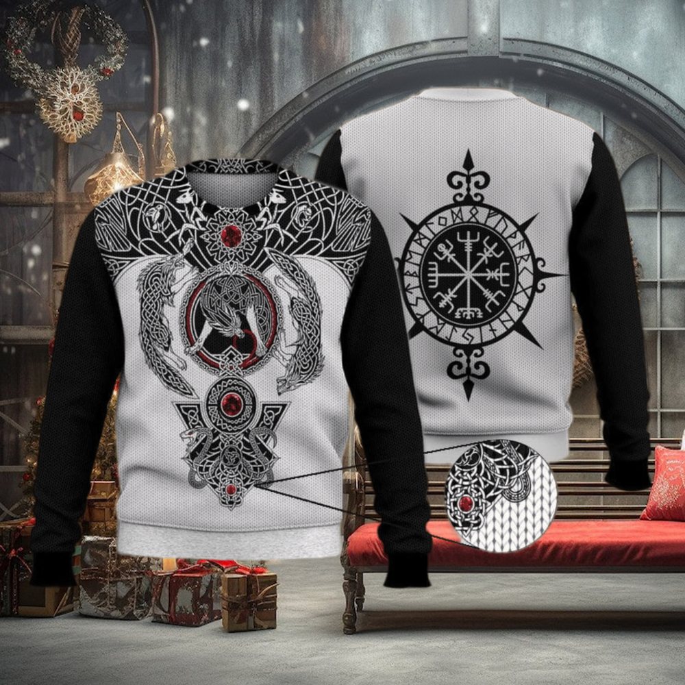 Viking Odin Tattoo 3D Printed Shirt 3D Ugly Sweater Christmas Gift Sweater Viking Odin Tattoo 3D Printed Shirt 3D Ugly Sweater Christmas Gift Sweater