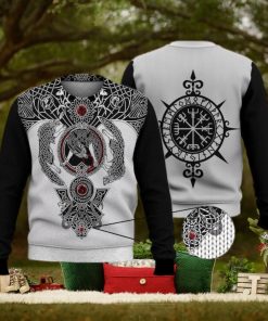 Viking Odin Tattoo 3D Printed Shirt 3D Ugly Sweater Christmas Gift Sweater