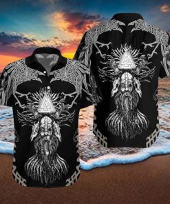 Viking Odin Unisex Aloha Hawaiian Shirts For Men And Women