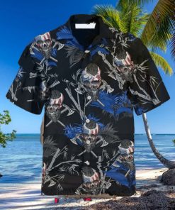 Viking Patriotic Skulls 4th Of July Hawaiian Shirt