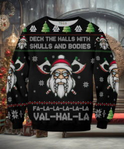Viking Santa Claus Dragon Ugly Sweater