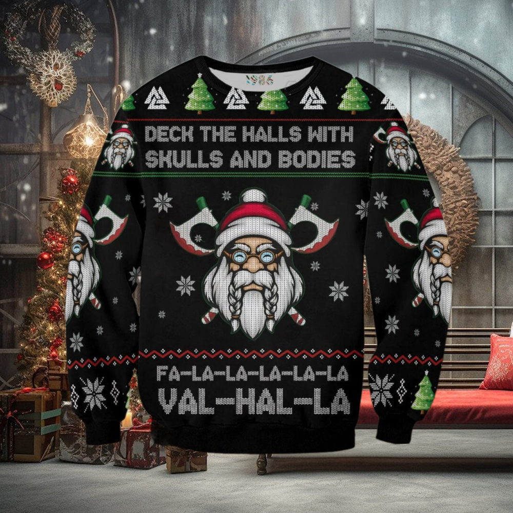Viking Santa Claus Dragon Ugly Sweater Viking Santa Claus Dragon Ugly Sweater