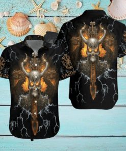 Viking Skull Aloha Hawaiian Shirts For Men And Women