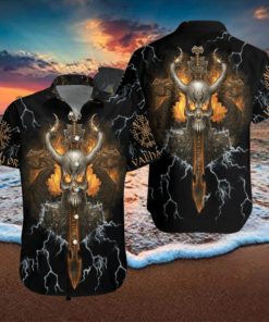 Viking Skull Aloha Hawaiian Shirts For Men And Women