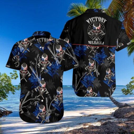 Viking Skull Victory Or Valhalla Hawaiian Shirts