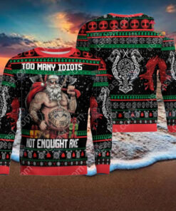 Viking Too Many Idiots Not Enough Axe Ugly Christmas Sweater