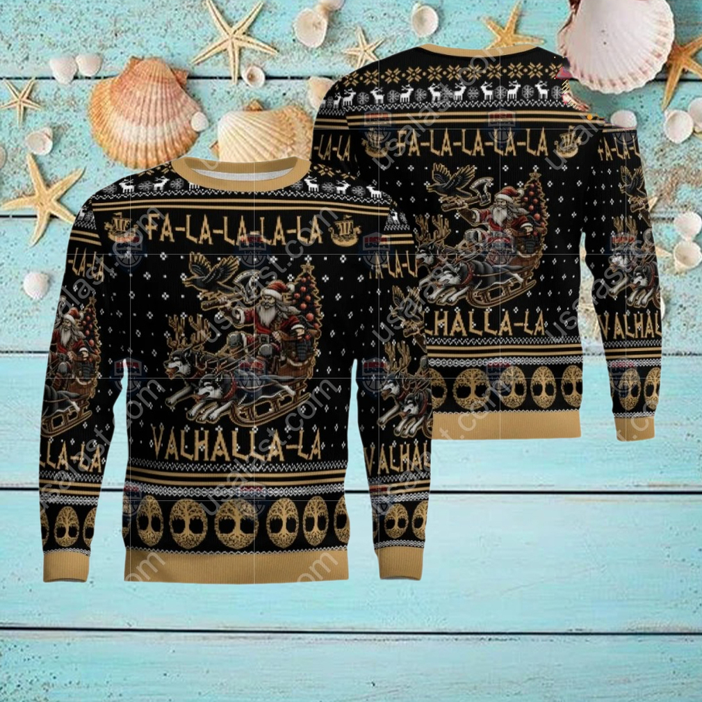 Viking Warrior Sleigh Fa la la la Valhalla la Ugly Christmas Sweater Viking Warrior Sleigh Fa la la la Valhalla la Ugly Christmas Sweater