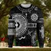 Symmetric Skull And Christmas Ugly Sweater