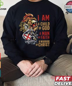 Viking lion I am a child of god a man of faith a warrior of Christ shirt 3 Viking lion I am a child of god a man of faith a warrior of Christ shirt