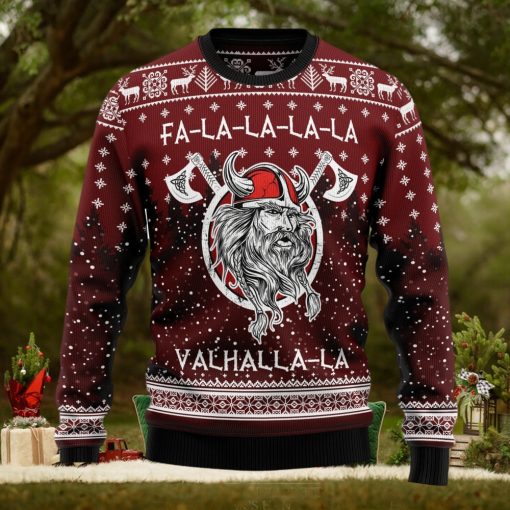 Vikings Fa La La La Ugly Christmas Sweater Thankgiving Gift Men Women