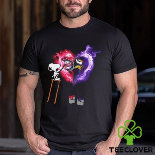 Vikings Shirt Snoopy Painting Heart Twins Minnesota Vikings T Shirt