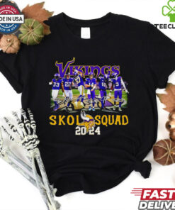 Vikings Skol Squad 2024 signatures shirt