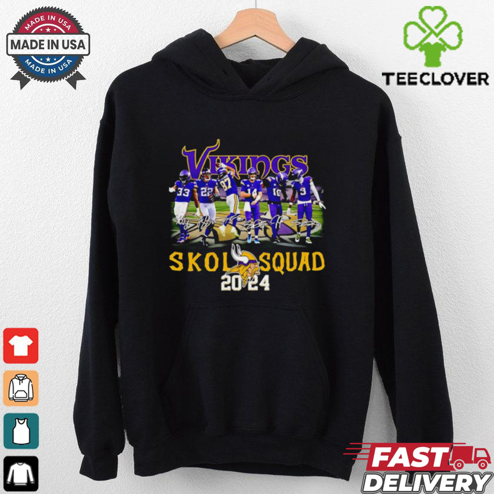 Vikings Skol Squad 2024 signatures shirt Vikings Skol Squad 2024 signatures shirt