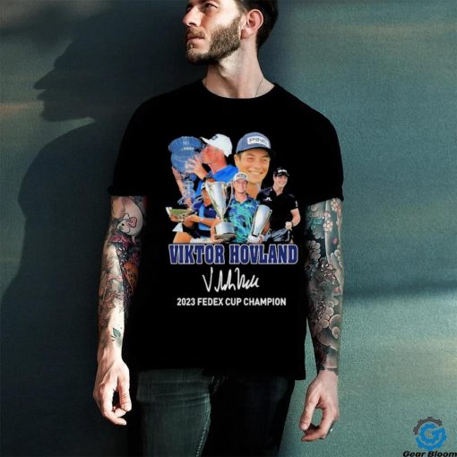 Viktor Hovland 2023 Fedex Cup Champion signature shirt