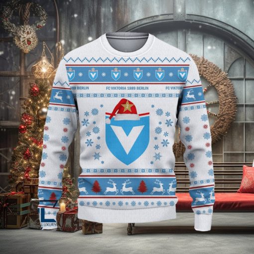 Viktoria Berlin Paradise Bundesliga Logo Team Design Ugly Christmas Sweater For Fans Gift