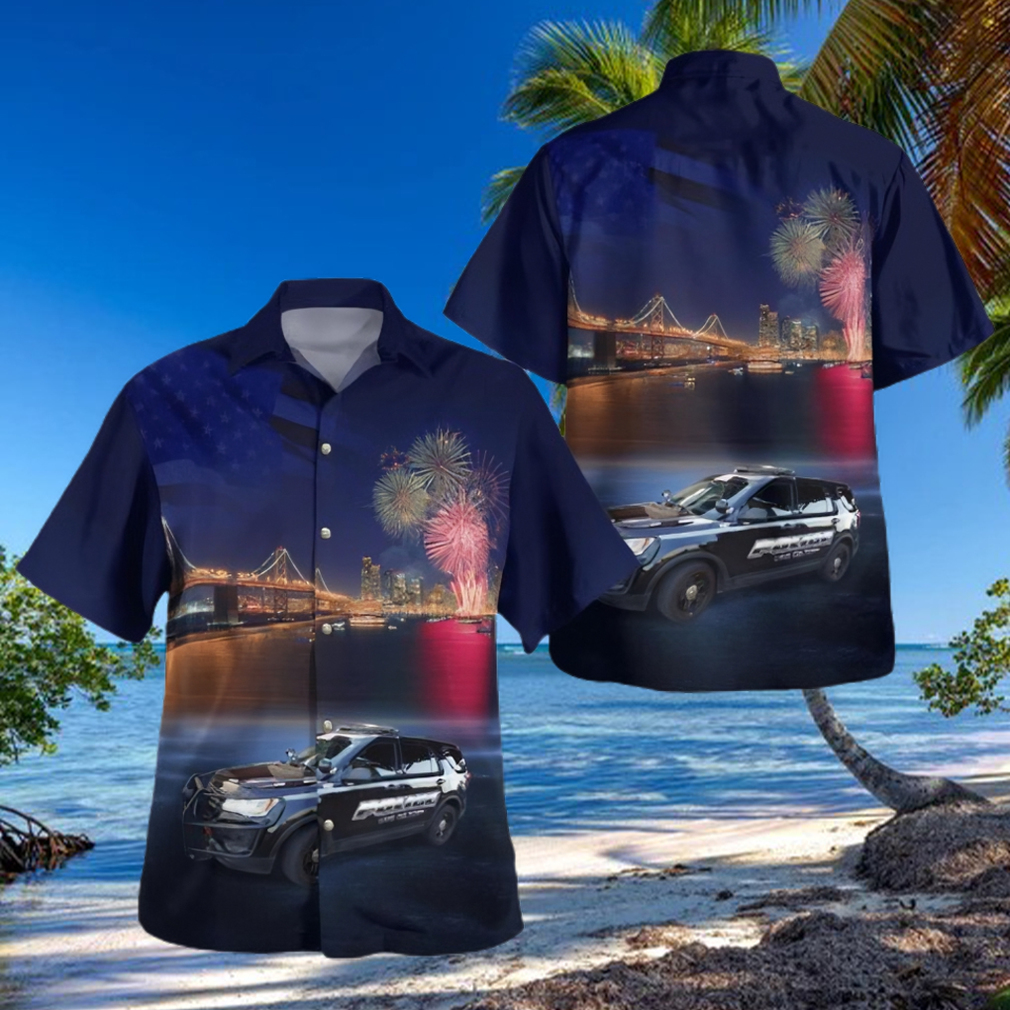 Village Of Lake Delton Wisconsin Police Department Ford Police Interceptor Utility 4Th Of July Hawaiian Shirt