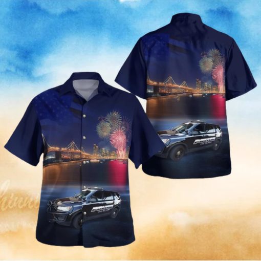 Village Of Lake Delton Wisconsin Police Department Ford Police Interceptor Utility 4Th Of July Hawaiian Shirt