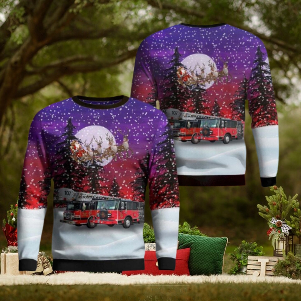 Village of Lansing Fire Department AOP Ugly Sweater Men And Women Christmas Gift Village of Lansing Fire Department AOP Ugly Sweater Men And Women Christmas Gift