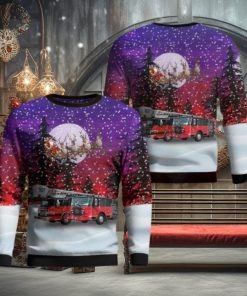 Village of Lansing Fire Department AOP Ugly Sweater Men And Women Christmas Gift
