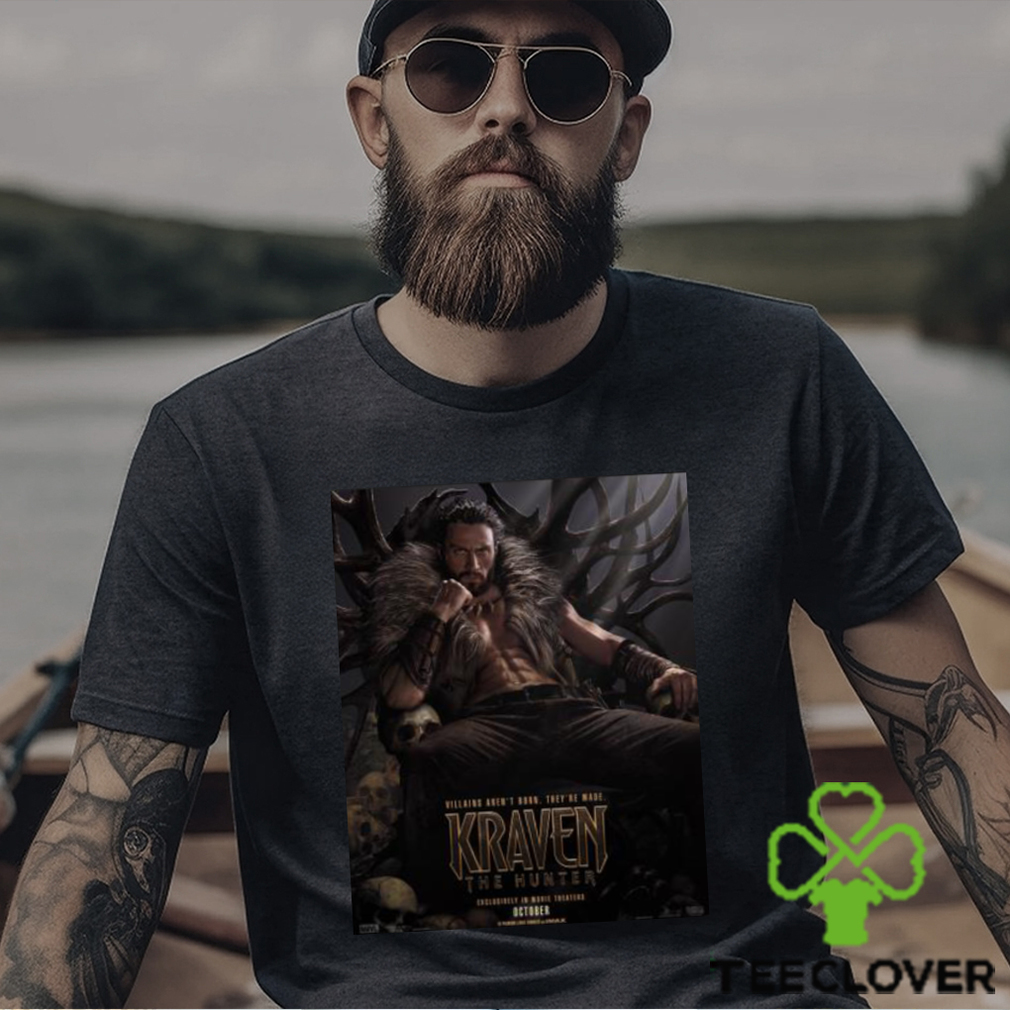 Villains Aren’t Born They’re Made Kraven The Hunter 2023 Poster Long Sleeves T Shirt Villains Aren’t Born They’re Made Kraven The Hunter 2023 Poster Long Sleeves T Shirt