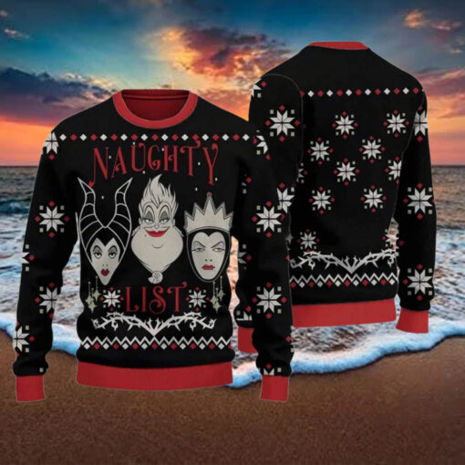 Villains Naughty List Ugly Christmas Sweater