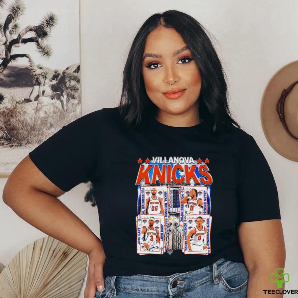 Villanova Knicks Mikal Bridges Jalen Brunson Josh Hart Donte Divincenzo cards shirt Villanova Knicks Mikal Bridges Jalen Brunson Josh Hart Donte Divincenzo cards shirt