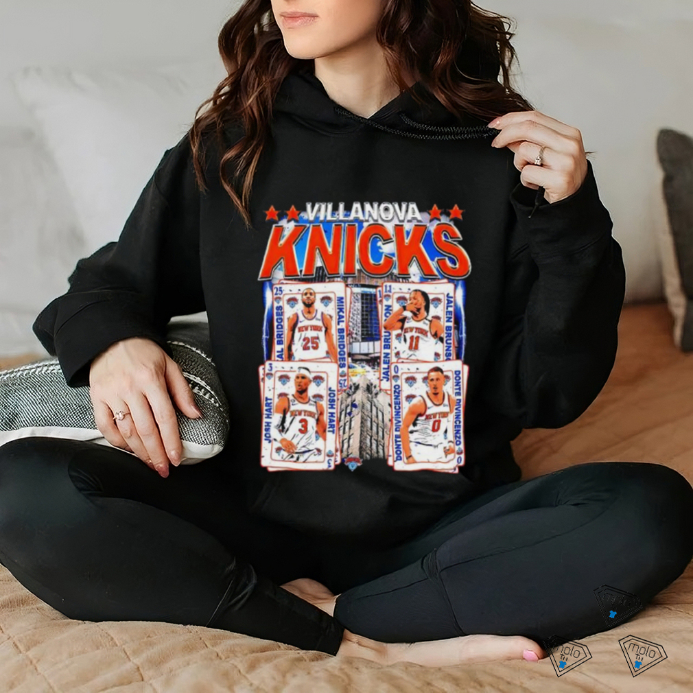 Villanova Knicks Mikal Bridges Jalen Brunson Josh Hart Donte Divincenzo cards shirt Villanova Knicks Mikal Bridges Jalen Brunson Josh Hart Donte Divincenzo cards shirt