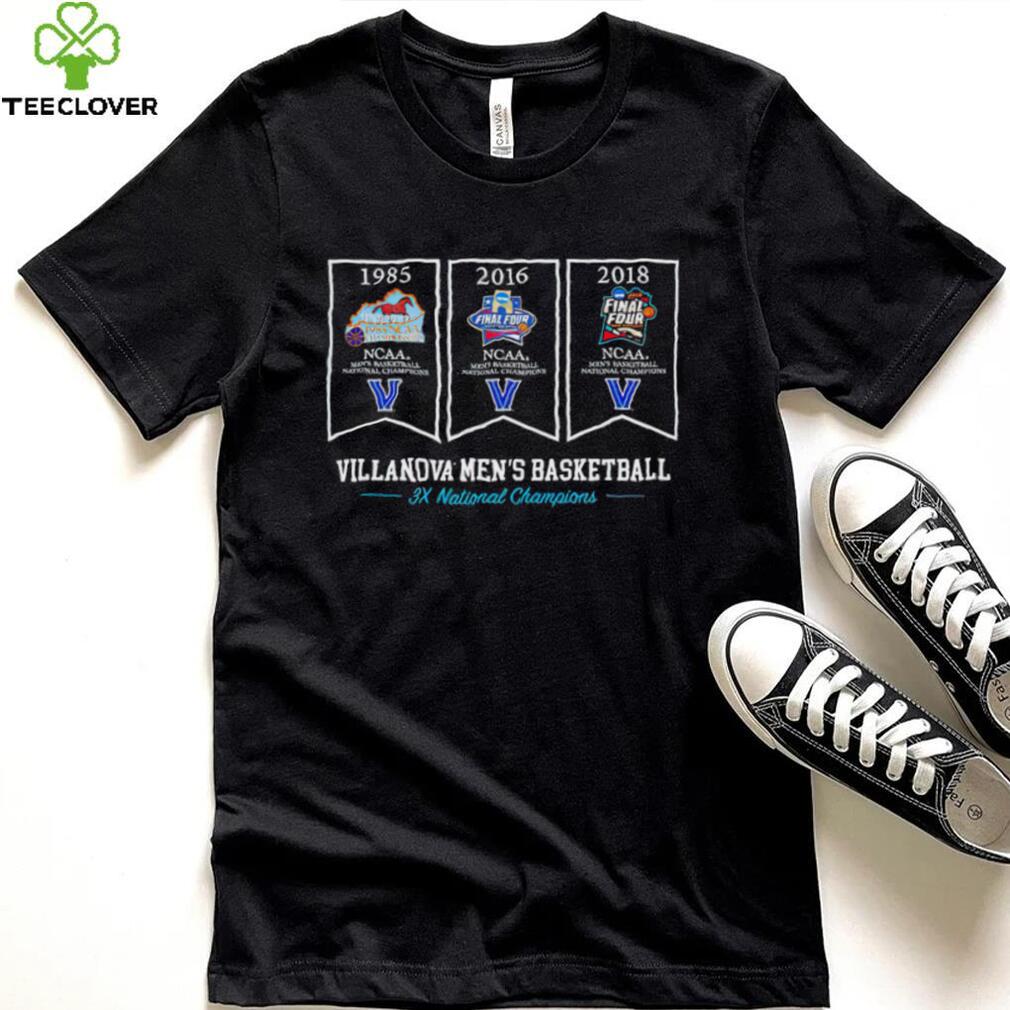 Villanova Wildcats Men’s Basketball 3X National Champions 1985 2016 2018 shirt Villanova Wildcats Men’s Basketball 3X National Champions 1985 2016 2018 shirt