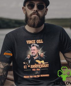 Vince Gill 67rd Anniversary 1957 2024 Thank You For The Memories signatures T Shirt