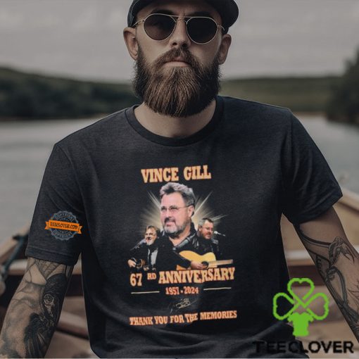 Vince Gill 67rd Anniversary 1957 2024 Thank You For The Memories signatures T Shirt