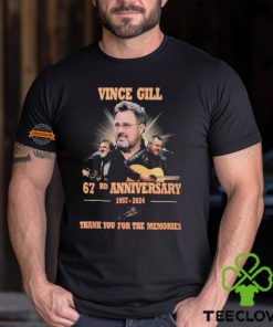 Vince Gill 67rd Anniversary 1957 2024 Thank You For The Memories signatures T Shirt