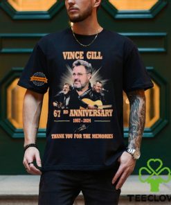 Vince Gill 67rd Anniversary 1957 2024 Thank You For The Memories signatures T Shirt