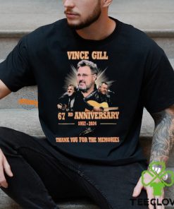 Vince Gill 67rd Anniversary 1957 2024 Thank You For The Memories signatures T Shirt
