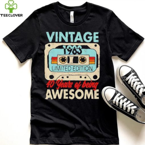 Vintage 1983 Limited Edition 40 Years Of Being Awesome Shirt