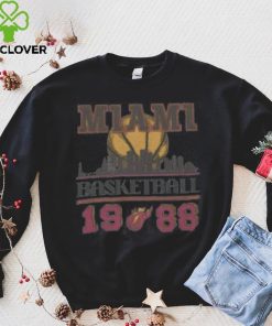 Vintage 1988 Miami Heat Basketball Sweatshirt, Retro Miami Basketball Shirt tee