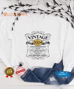 Vintage 2004 18th Birthday Gift Men Women Original Design T Shirt tee